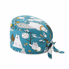 Load image into Gallery viewer, Adjustable Cotton Cap Nurse Dentist Cap Kitchen Pet Shop
