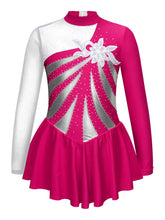 Load image into Gallery viewer, Girls Rhinestone Long Sleeve Gymnastic Leotard