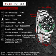 Load image into Gallery viewer, Left Crown Men Mechanical Wristwatches 100M Waterproof