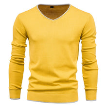 Load image into Gallery viewer, Male Sweaters Men Pullover Autumn Cotton V-Neck Slim Sweater
