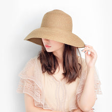 Load image into Gallery viewer, Oh! Sunny 2021 New Summer Large Brim Straw Hat UV Protection