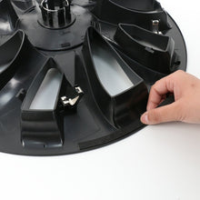 Load image into Gallery viewer, Embers 2022 Model 3 Wheel Cover 18 Inches Matte Black Whirlwind Hub Caps