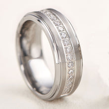 Load image into Gallery viewer, New she, Men's Promise Wedding Band Tungsten Carbide Rings - sunnydayhomedecorboutique