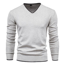Load image into Gallery viewer, Male Sweaters Men Pullover Autumn Cotton V-Neck Slim Sweater