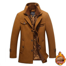Load image into Gallery viewer, 2023 Men's Wool Jacket Winter Autumn Mens Long Windproof Wool Coat Casual Thick Slim Fit Jacket Male Overcoat