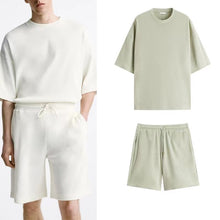 Load image into Gallery viewer, New Waffle Texture Fabric T-shirt Men High Quality Solid Color