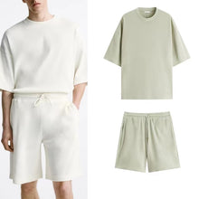 Load image into Gallery viewer, New Waffle Texture Fabric T-shirt Men High Quality Solid Color