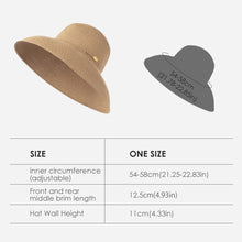 Load image into Gallery viewer, Oh! Sunny 2021 New Summer Large Brim Straw Hat UV Protection