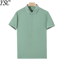 Load image into Gallery viewer, Latest style Men Knitted pure cotton POLO collar T-shirt