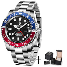 Load image into Gallery viewer, Left Crown Men Mechanical Wristwatches 100M Waterproof