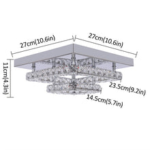 Load image into Gallery viewer, Luxury 2 Layer K9 Crystal LED Ceiling Lamps For Living Room Indoor Chandelier Lights - sunnydayhomedecorboutique