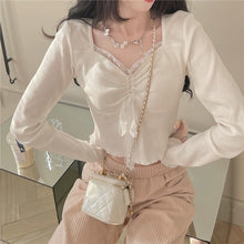 Load image into Gallery viewer, Kawaii Lolita Female Blouse Lace Japanese Sweet Long Sleeve Tops