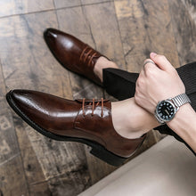 Load image into Gallery viewer, Men's pointed leather Oxford Shoes Party Wedding Classic Business Formal