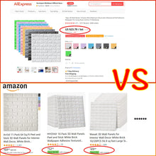 Load image into Gallery viewer, 10pcs 3D Wall Sticker Imitation Brick Bedroom Decoration - sunnydayhomedecorboutique