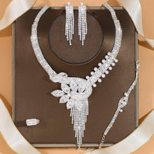 Load image into Gallery viewer, Stonefans Luxury for Women Accessories, Necklace Bracelet Earring Ring Set - sunnydayhomedecorboutique