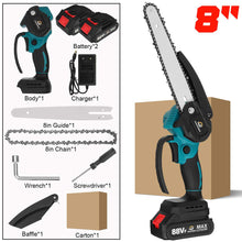 Load image into Gallery viewer, 88VF Brushless 8 Inch Electric Chain Saw Rechargeable Handheld