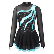 Load image into Gallery viewer, Girls Rhinestone Long Sleeve Gymnastic Leotard