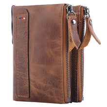 Load image into Gallery viewer, Men Wallets 100% Genuine Cow Leather Short Card Holder Leather