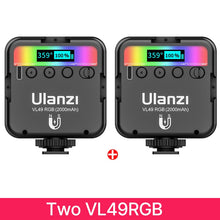 Load image into Gallery viewer, VL49 RGB Video Lights Mini LED Camera Light 2000mAh Rechargeable LED