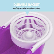 Load image into Gallery viewer, Floor Mop 360°Bucket 2 Heads Microfiber Rotating Spinning Head
