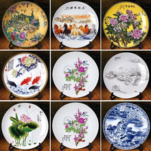 Load image into Gallery viewer, 20CM Chinese Style Ceramic Decorative Plate Arrangement Wobble Plate Living Room
