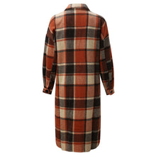 Load image into Gallery viewer, Fall /Autumn Casual Plaid Print Classic Long Trench Coat Chic Female
