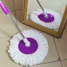 Load image into Gallery viewer, Floor Mop 360°Bucket 2 Heads Microfiber Rotating Spinning Head
