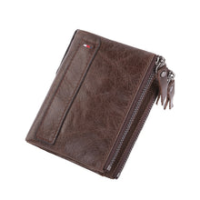 Load image into Gallery viewer, Men Wallets 100% Genuine Cow Leather Short Card Holder Leather
