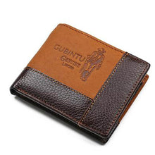 Load image into Gallery viewer, GUBINTU Genuine Leather Men Wallets Coin Pocket Zipper
