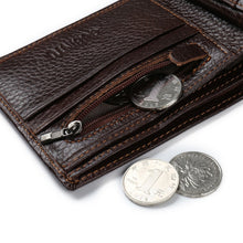 Load image into Gallery viewer, GUBINTU Genuine Leather Men Wallets Coin Pocket Zipper
