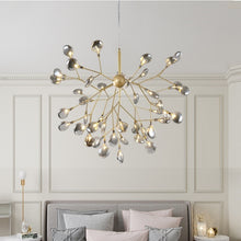 Load image into Gallery viewer, Modern LED firefly Pendant lights Gold Black tree branch lights
