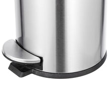 Load image into Gallery viewer, Round Stainless Steel Step Trash Can Indoor Living Room
