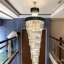 Load image into Gallery viewer, Stair crystal chandelier luxury long chandelier
