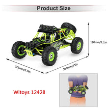 Load image into Gallery viewer, High Speed RC Car 1/12 Scale 2.4G 4WD RC Off-road Crawler RTR Electric RC Climbing Car Toy for Kids
