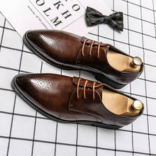 Load image into Gallery viewer, Men&#39;s pointed leather Oxford Shoes Party Wedding Classic Business Formal
