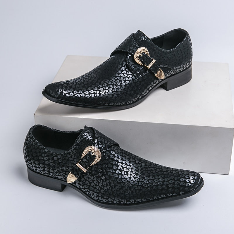 High Quality Classic Social Buckle Men's Dress Shoes