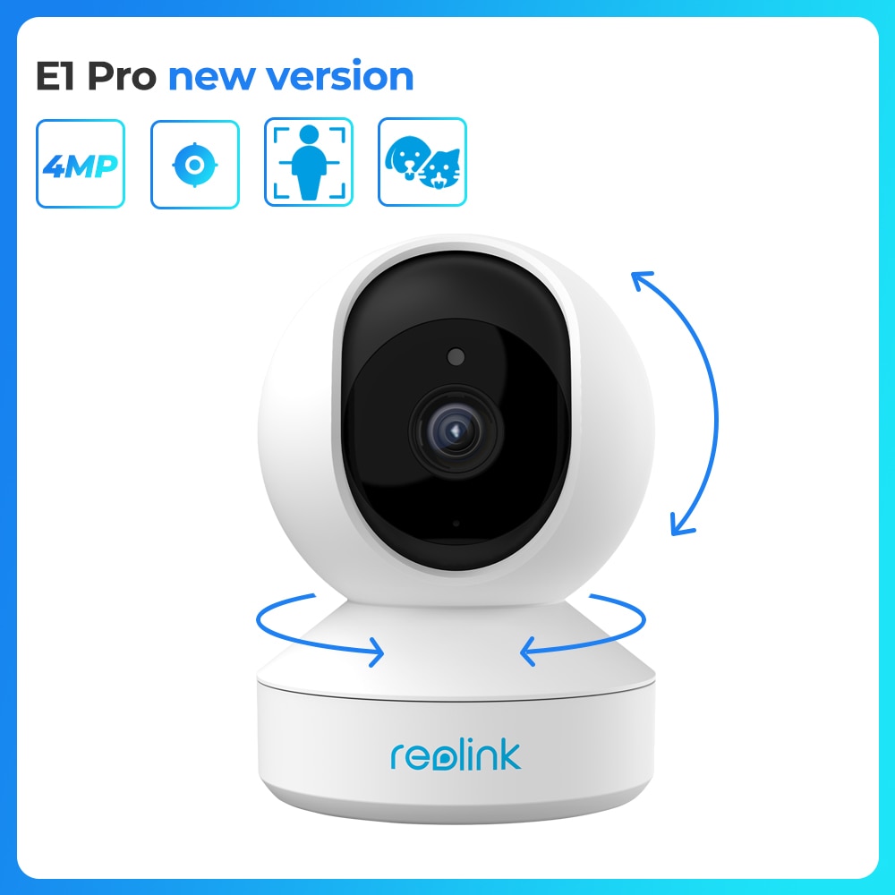 Reolink E1 Pro 4MP HD Pan/Tilt IP Camera Baby Monitor 2.4G/5GHz WiFi Camera