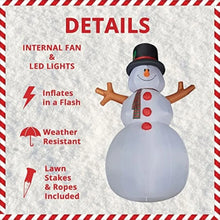 Load image into Gallery viewer, 20-Ft. Tall Pre-Lit Christmas Inflatable , Jolly Snowman
