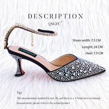 Load image into Gallery viewer, Italian Diamond Design Shoes And Bag
