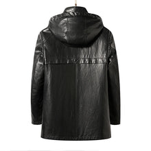 Load image into Gallery viewer, YN-2268 Winter Middle Aged High Grade Men&#39;s Hooded Natural Leather
