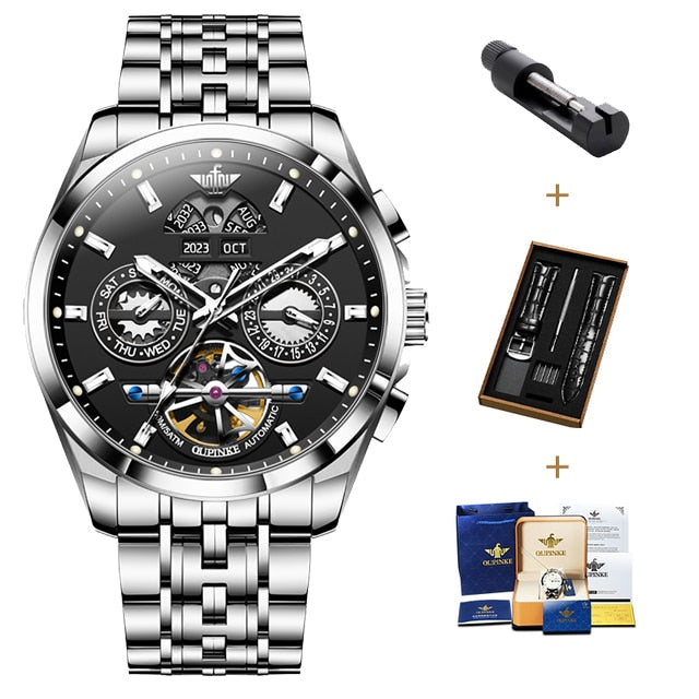 Men's Automatic Mechanical Watches Multi-functional Wristwatch