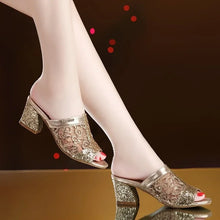 Load image into Gallery viewer, Woman Sandals  Open Toe Sandal Lace Dress Shoes Women’s High Heels Sandals
