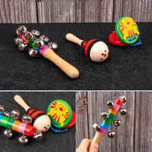 Load image into Gallery viewer, 9 in 1 Wooden Montessori Toys Rattle Bell Drum Column Set Musical Instruments
