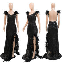 Load image into Gallery viewer, Feathers Long Evening for Women Wedding Party Dresses
