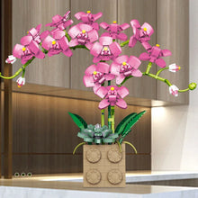 Load image into Gallery viewer, Building Block Flower Orchid Series Bonsai Girl Build Toy Flowers Adult Flower
