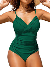 Load image into Gallery viewer, Swimwear Women One Piece Swimsuit Solid Plus Size Bathers Bathing Suit
