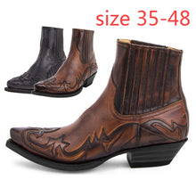 Load image into Gallery viewer, Men&#39;s Western Cowboy Boots For Men Women Leather Ankle Boots
