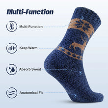 Load image into Gallery viewer, 5 Pairs Men&#39;s Merino Wool Socks Hiking Socks Thick Winter Wool
