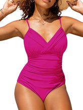 Load image into Gallery viewer, Swimwear Women One Piece Swimsuit Solid Plus Size Bathers Bathing Suit
