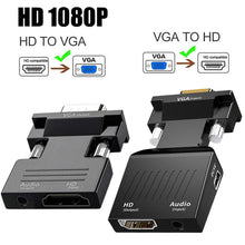 Load image into Gallery viewer, New VGA to HDMI-compatible Adapter For PC Laptop to HDTV Projector
